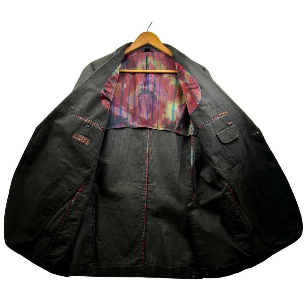 KROON Men's Sport Coat Modern Heritage Minimal Luxe Subtle‎ Pinstripe 42 Long
